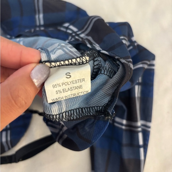 Plaid Sheer Micro-Top - Picture 3 of 3